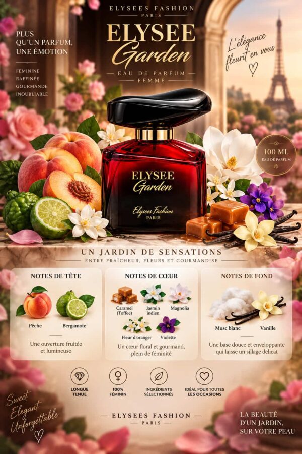 ELYSEE GARDEN Elysees Fashion Eau de Parfum Femme 100ml ELYSEE GARDEN Elysees Fashion Eau de Parfum Femme 100ml