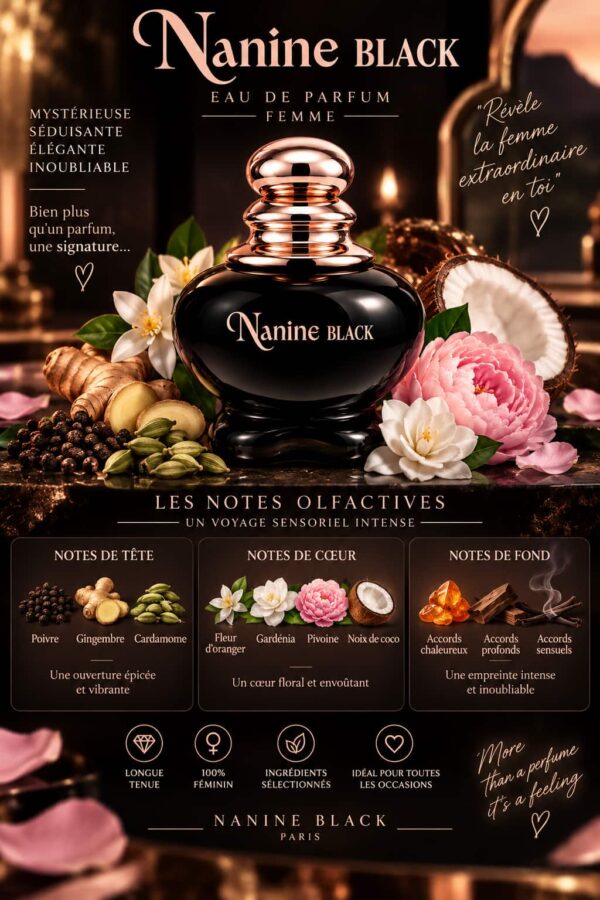 Nanine Black Eau de Parfum Femme 100ml Nanine Black Eau de Parfum Femme 100ml