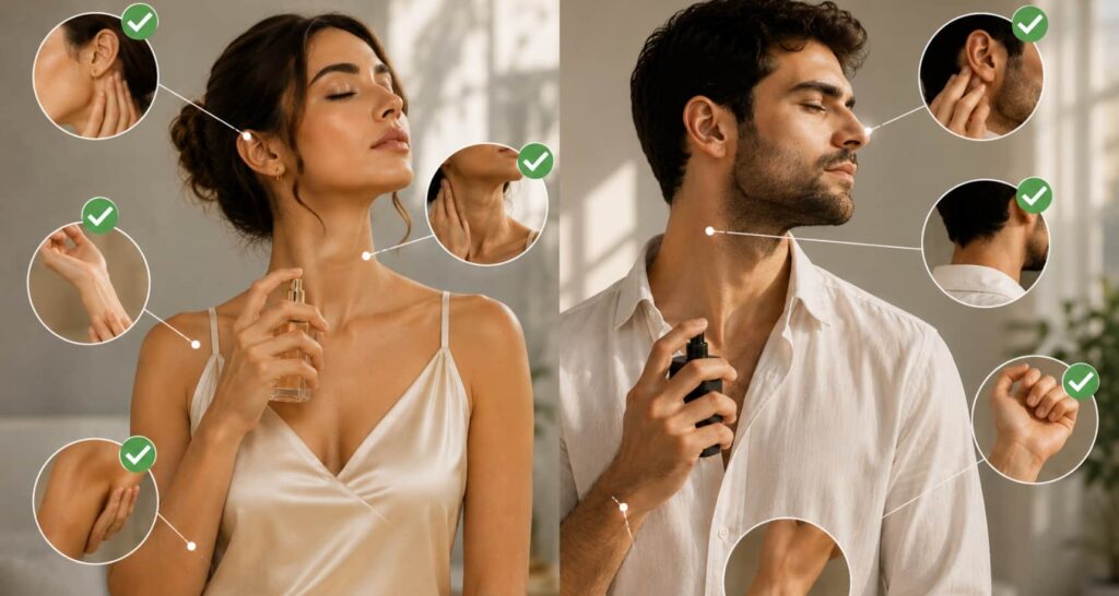 Les meilleurs endroits pour appliquer son parfum