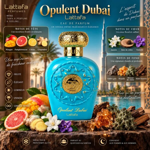 Opulent Dubai Lattafa Eau de Parfum Unisexe 100ml