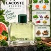 Lacoste Booster – menthe, eucalyptus, agrumes, lavande, vétiver et cèdre