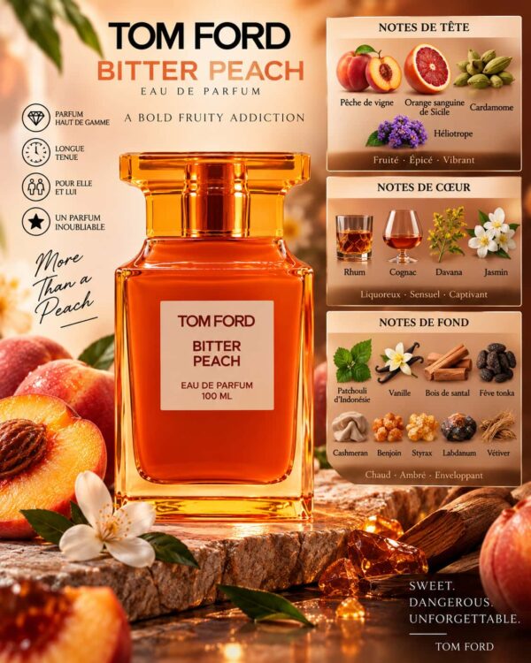 Tom Ford Bitter Peach Tester Original avec boîte 100ml Tom Ford Bitter Peach Tester Original avec boîte 100ml