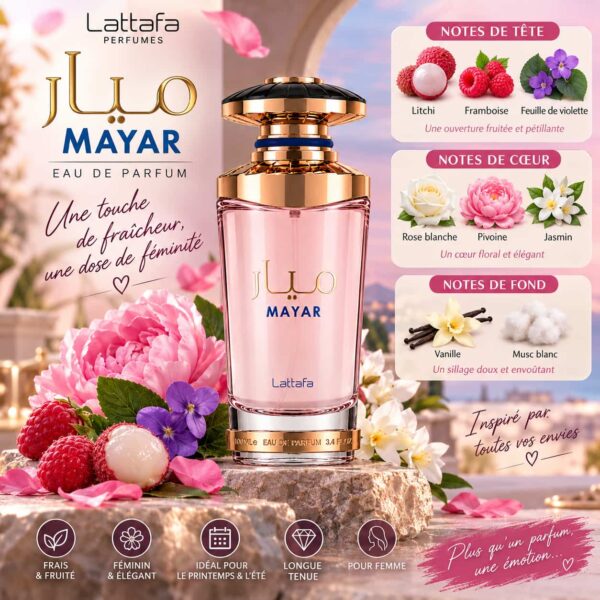 Mayar Lattafa Eau de Parfum Femme 100ml Mayar Lattafa Eau de Parfum Femme 100ml