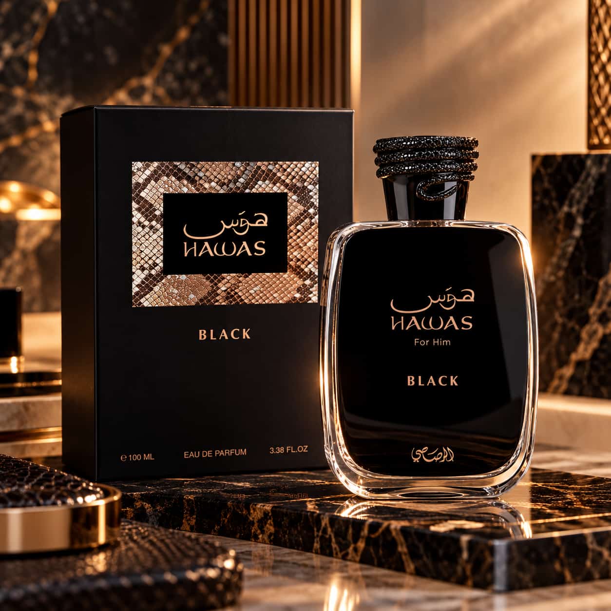 Rasasi Hawas Black 100ml avec boîte