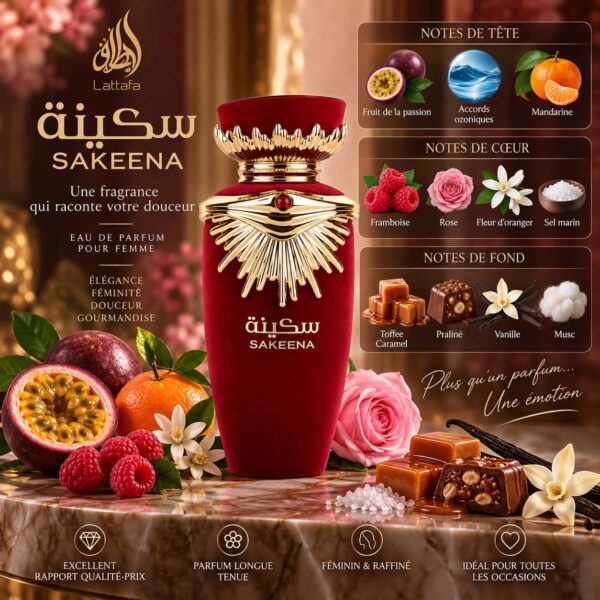 Sakeena Lattafa Eau de Parfum Femme 100ml Sakeena Lattafa Eau de Parfum Femme 100ml