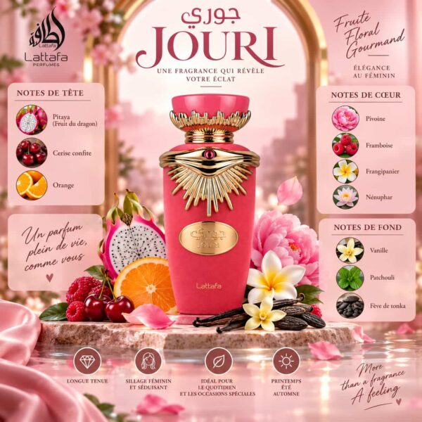 Jouri Lattafa Eau de Parfum Femme 100ml Jouri Lattafa Eau de Parfum Femme 100ml