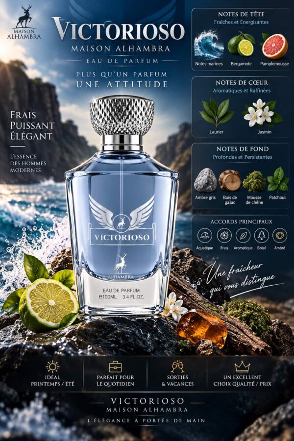 Victorioso Maison Alhambra Eau de Parfum Homme 100ml Victorioso Maison Alhambra Eau de Parfum Homme 100ml