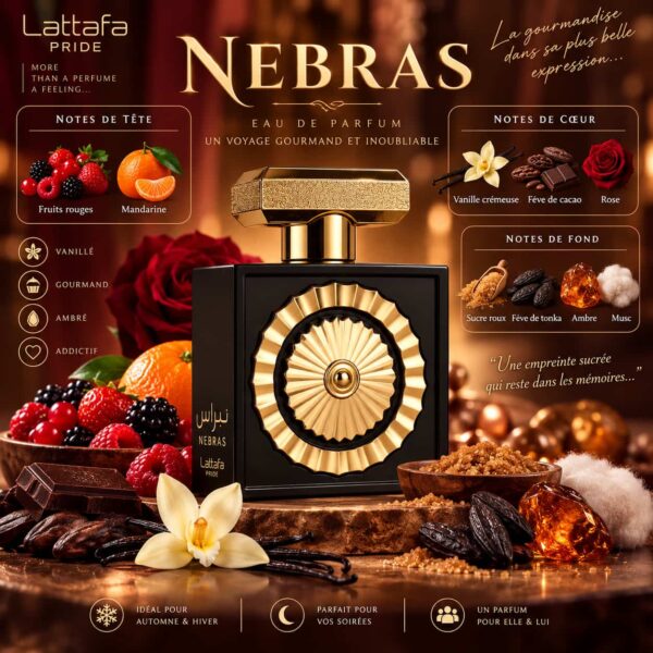 Nebras Lattafa Pride Eau de Parfum Unisexe 100ml Nebras Lattafa Pride Eau de Parfum Unisexe 100ml