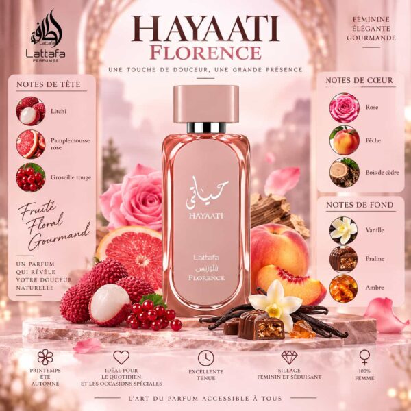 Hayaati Florence Lattafa Eau de Parfum Femme 100ml