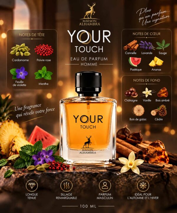 Your Touch Maison Alhambra Eau de Parfum Homme 100ml Your Touch Maison Alhambra Eau de Parfum Homme 100ml