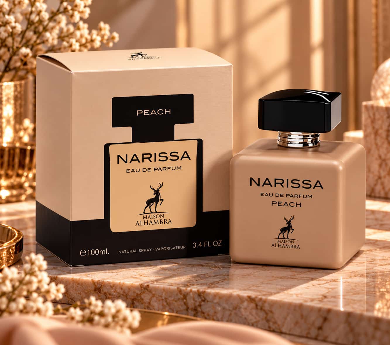 Narissa Peach Maison Alhambra 100ml avec boîte